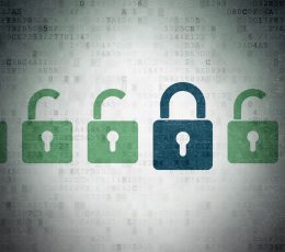 a group of padlocks on a digital background.